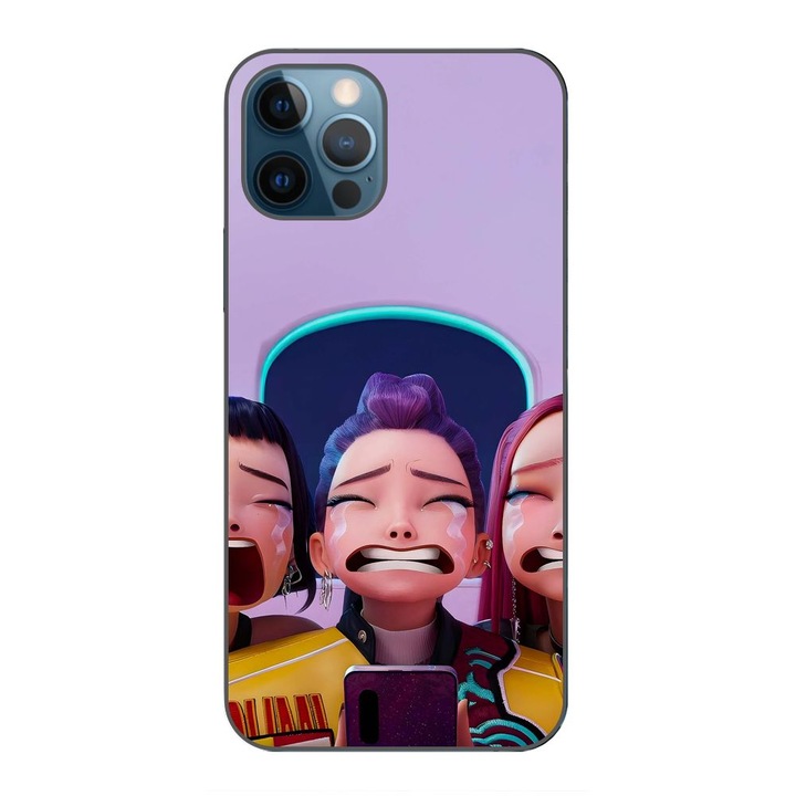 Husa compatibila cu Apple iPhone 12 Pro Max Silicon Gel Tpu Model KPop Demon Hunters Crying Girls