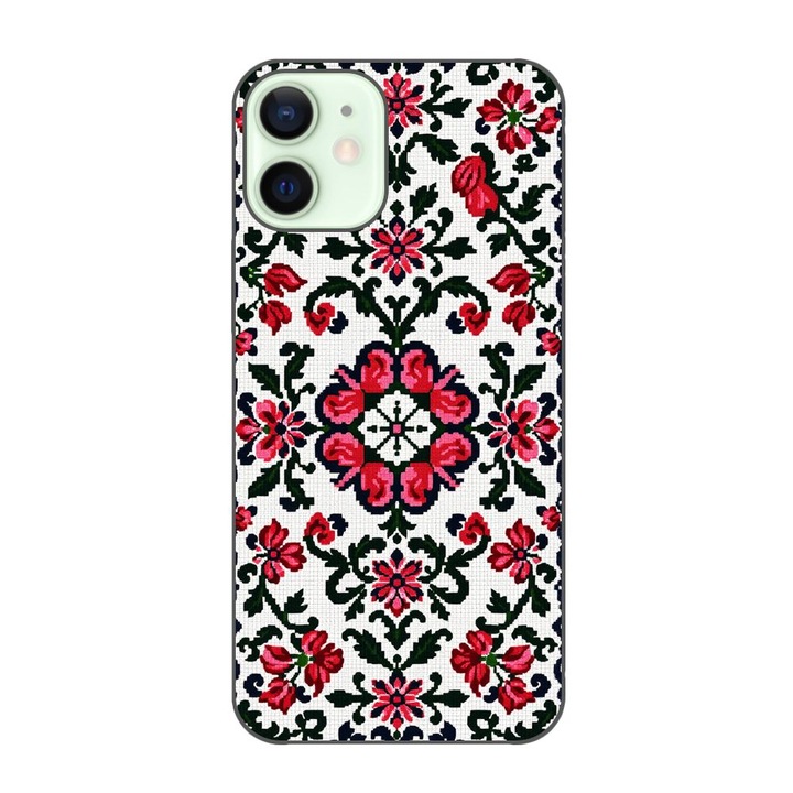 Husa compatibila cu Apple iPhone 12 Mini Silicon Gel Tpu Model Traditional Knit Design