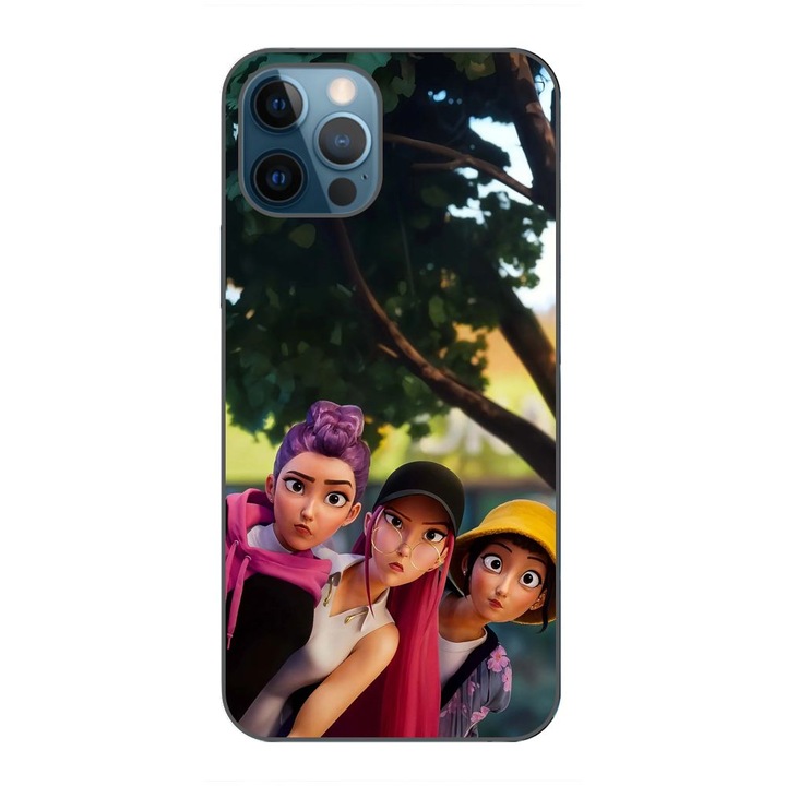 Husa compatibila cu Apple iPhone 12 Pro Max Silicon Gel Tpu Model KPop Demon Hunters Shy Girls