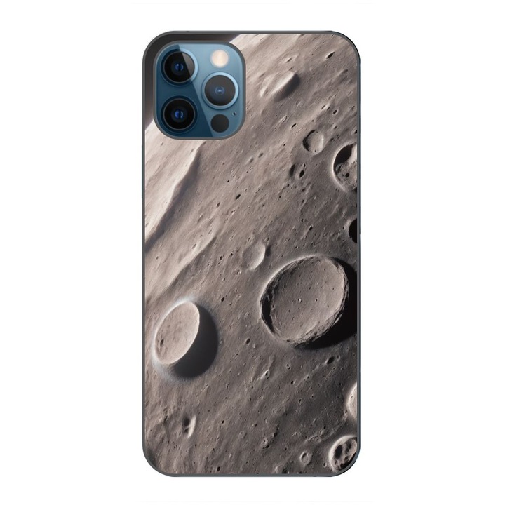 Husa compatibila cu Apple iPhone 12 Pro Max Silicon Gel Tpu Model Moon Surface
