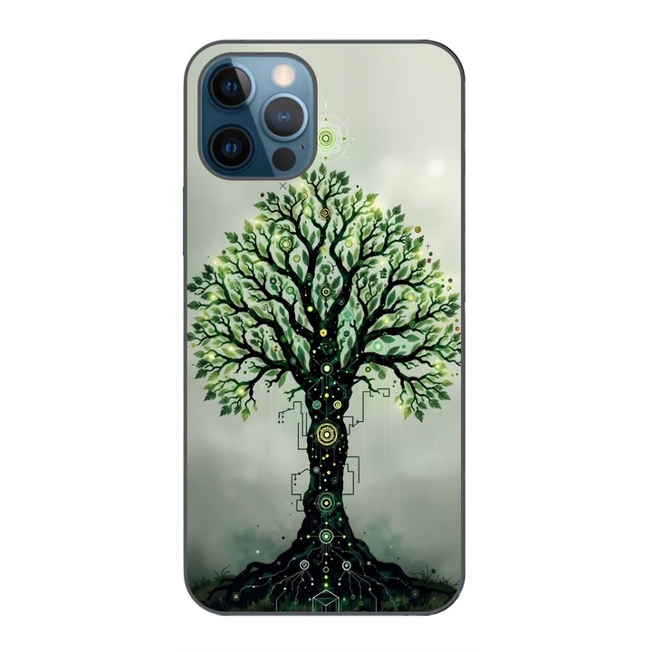 Husa compatibila cu Apple iPhone 12 Pro Max Silicon Gel Tpu Model Mystical Tree