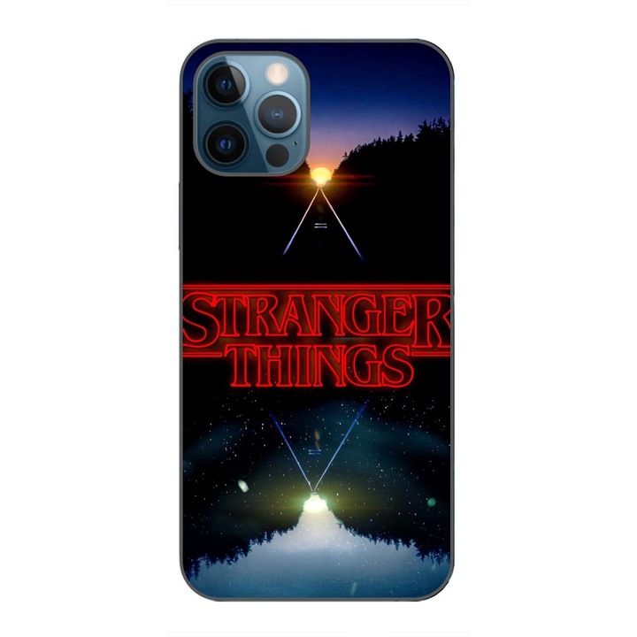 Husa compatibila cu Apple iPhone 12 Pro Max Silicon Gel Tpu Model Stranger Things Sunset