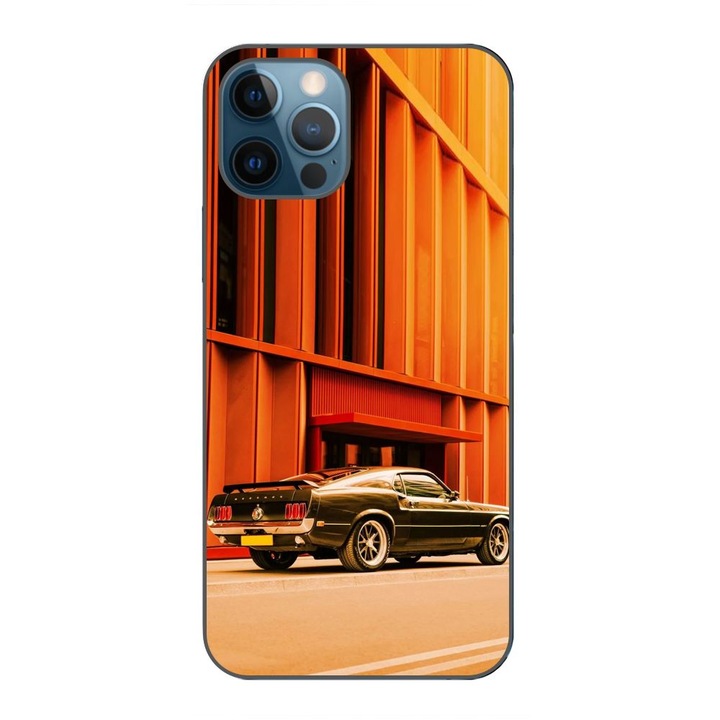 Husa compatibila cu Apple iPhone 12 Pro Max Silicon Gel Tpu Model Mustang Sunset