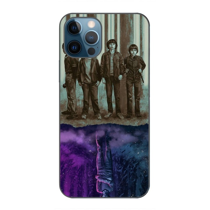 Husa compatibila cu Apple iPhone 12 Pro Max Silicon Gel Tpu Model Stranger Things Upside Down Eleven