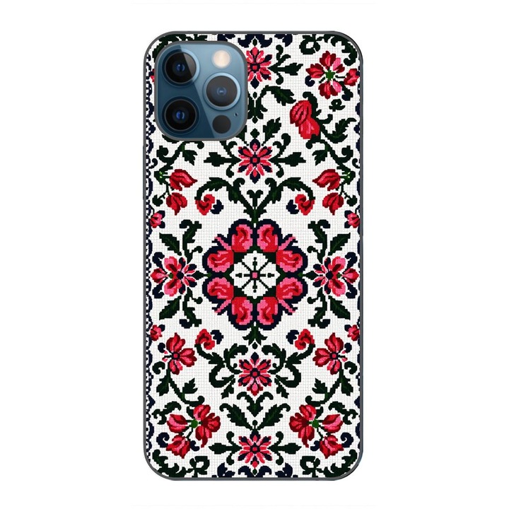 Husa compatibila cu Apple iPhone 12 Pro Max Silicon Gel Tpu Model Traditional Knit Design