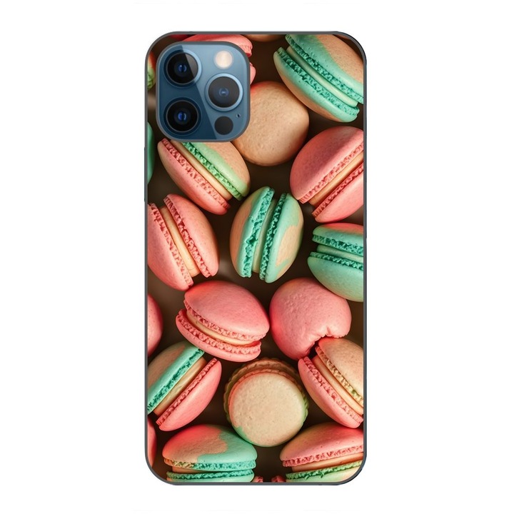 Husa compatibila cu Apple iPhone 12 Pro Max Silicon Gel Tpu Model Tasty Macarons