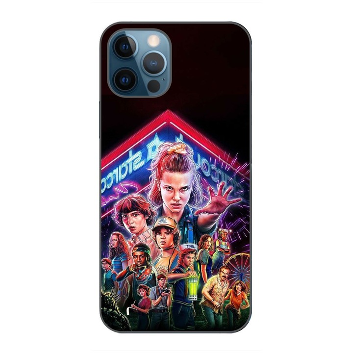 Husa compatibila cu Apple iPhone 12 Pro Max Silicon Gel Tpu Model Stranger Things All Team