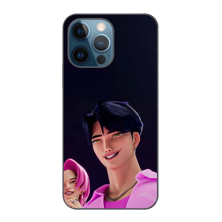 Husa compatibila cu Apple iPhone 12 Pro Silicon Gel Tpu Model KPop Demon Hunters Saja Cool