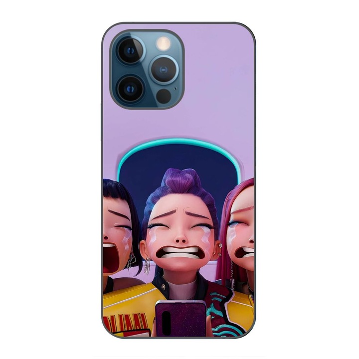 Husa compatibila cu Apple iPhone 12 Pro Silicon Gel Tpu Model KPop Demon Hunters Crying Girls