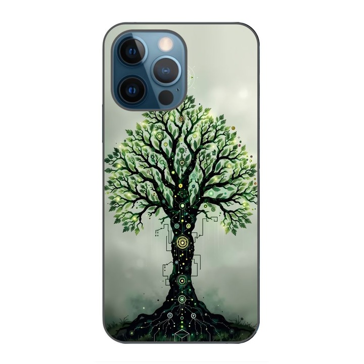 Husa compatibila cu Apple iPhone 12 Pro Silicon Gel Tpu Model Mystical Tree