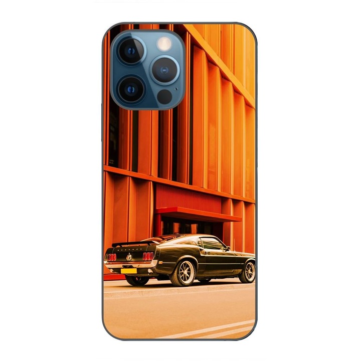Husa compatibila cu Apple iPhone 12 Pro Silicon Gel Tpu Model Mustang Sunset