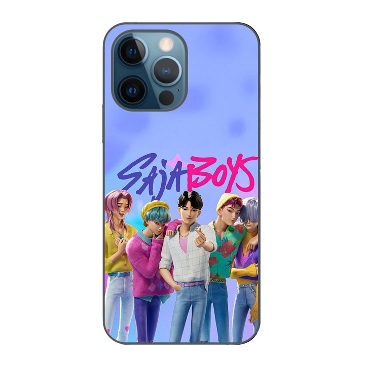Husa compatibila cu Apple iPhone 12 Pro Silicon Gel Tpu Model KPop Demon Hunters Saja Boys