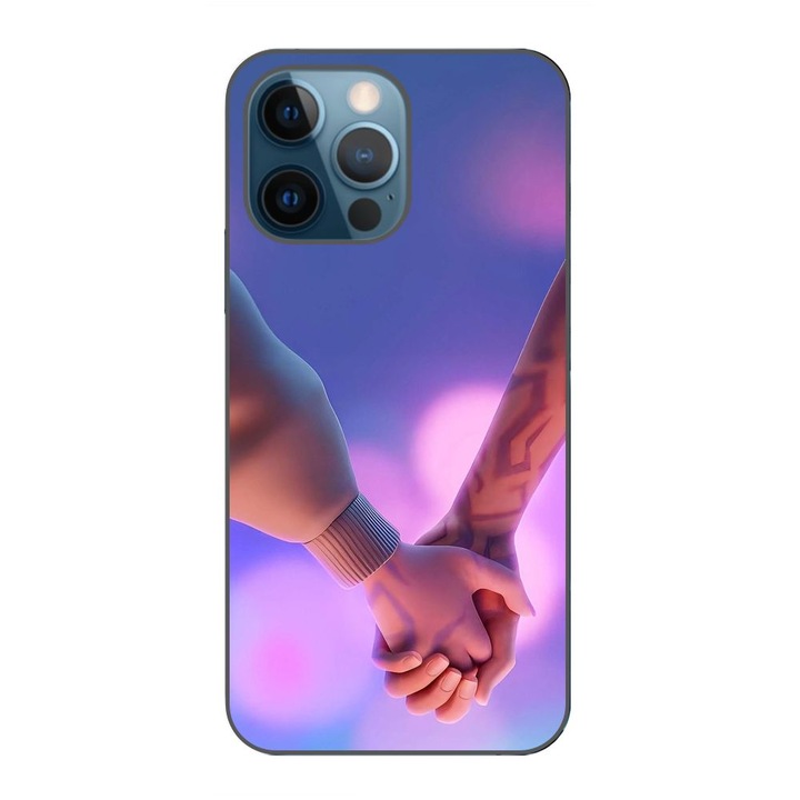 Husa compatibila cu Apple iPhone 12 Pro Silicon Gel Tpu Model KPop Demon Hunters Couples Hands