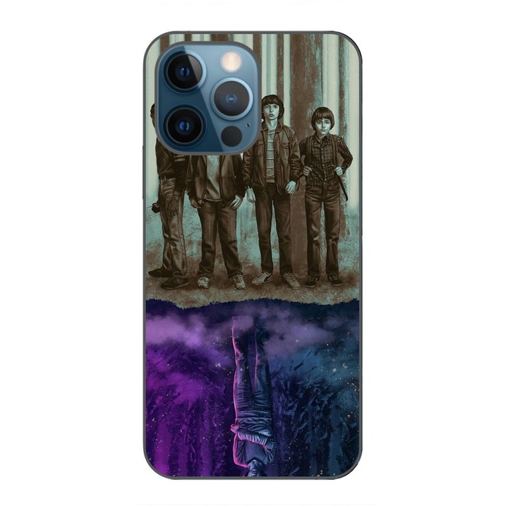 Husa compatibila cu Apple iPhone 12 Pro Silicon Gel Tpu Model Stranger Things Upside Down Eleven