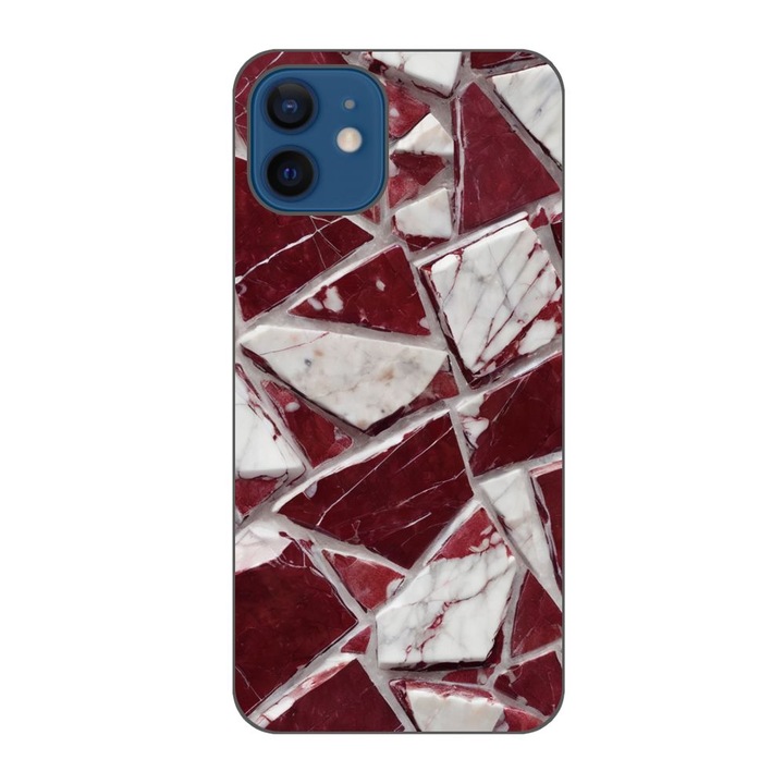 Husa compatibila cu Apple iPhone 12 Silicon Gel Tpu Model Broken Glass Red Blood