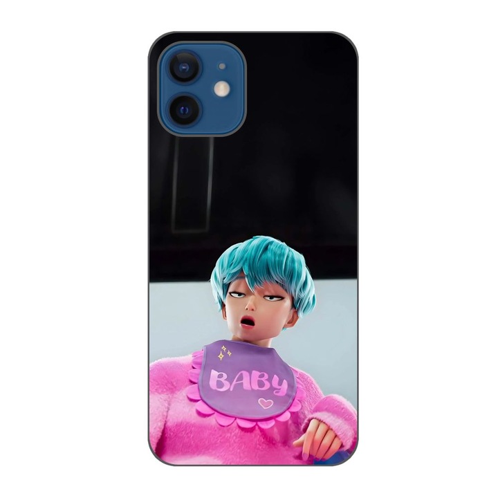 Husa compatibila cu Apple iPhone 12 Silicon Gel Tpu Model KPop Demon Hunters Saja Baby