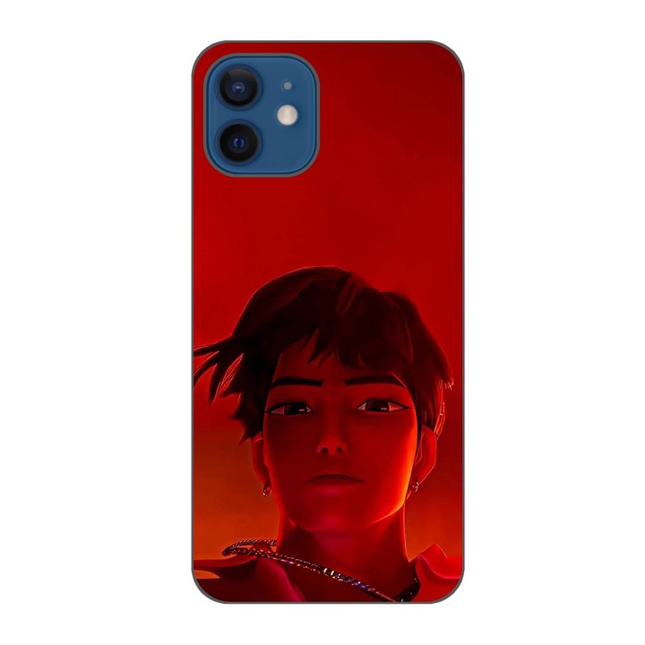 Husa compatibila cu Apple iPhone 12 Silicon Gel Tpu Model KPop Demon Hunters Jinu Red