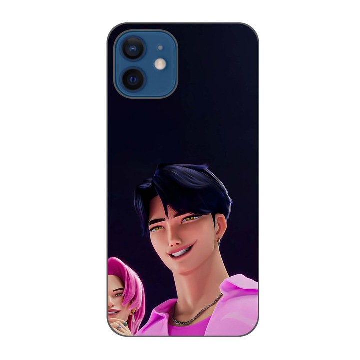 Husa compatibila cu Apple iPhone 12 Silicon Gel Tpu Model KPop Demon Hunters Saja Cool