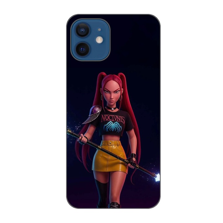 Husa compatibila cu Apple iPhone 12 Silicon Gel Tpu Model KPop Demon Hunters Mira Fight