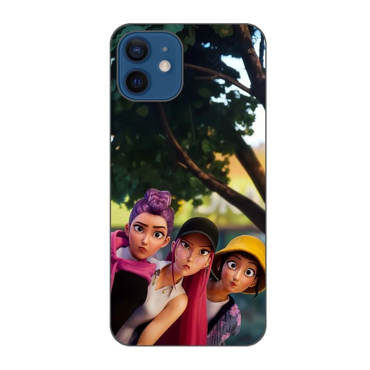 Husa compatibila cu Apple iPhone 12 Silicon Gel Tpu Model KPop Demon Hunters Shy Girls