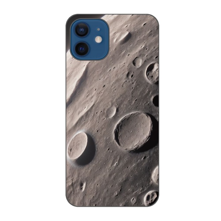 Husa compatibila cu Apple iPhone 12 Silicon Gel Tpu Model Moon Surface