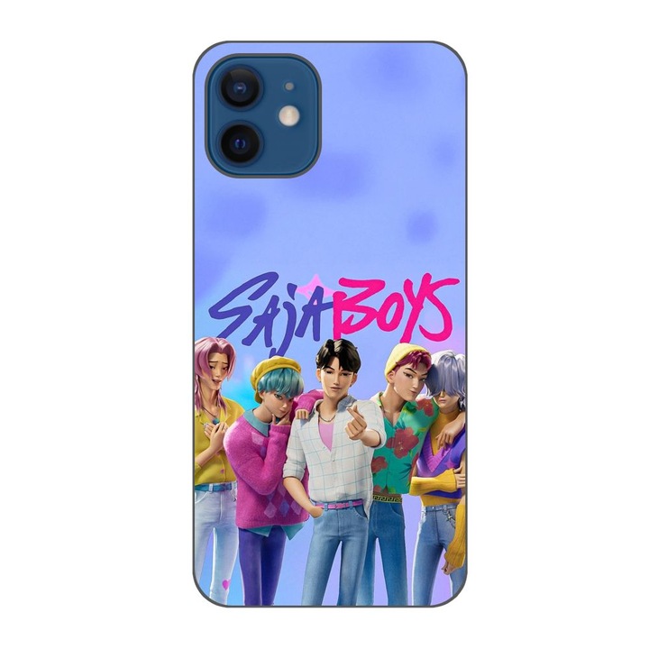 Husa compatibila cu Apple iPhone 12 Silicon Gel Tpu Model KPop Demon Hunters Saja Boys
