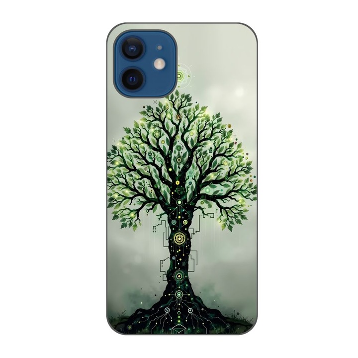 Husa compatibila cu Apple iPhone 12 Silicon Gel Tpu Model Mystical Tree
