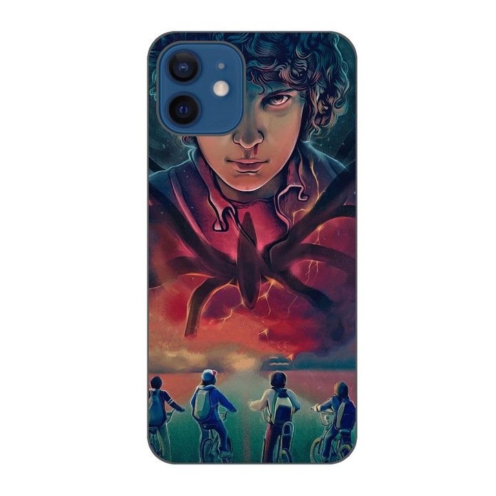 Husa compatibila cu Apple iPhone 12 Silicon Gel Tpu Model Stranger Things Cartoon