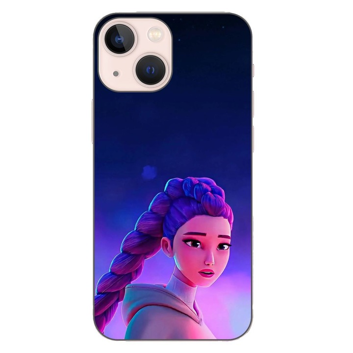 Husa compatibila cu Apple iPhone 13 Mini Silicon Gel Tpu Model KPop Demon Hunters Rumi Sunset