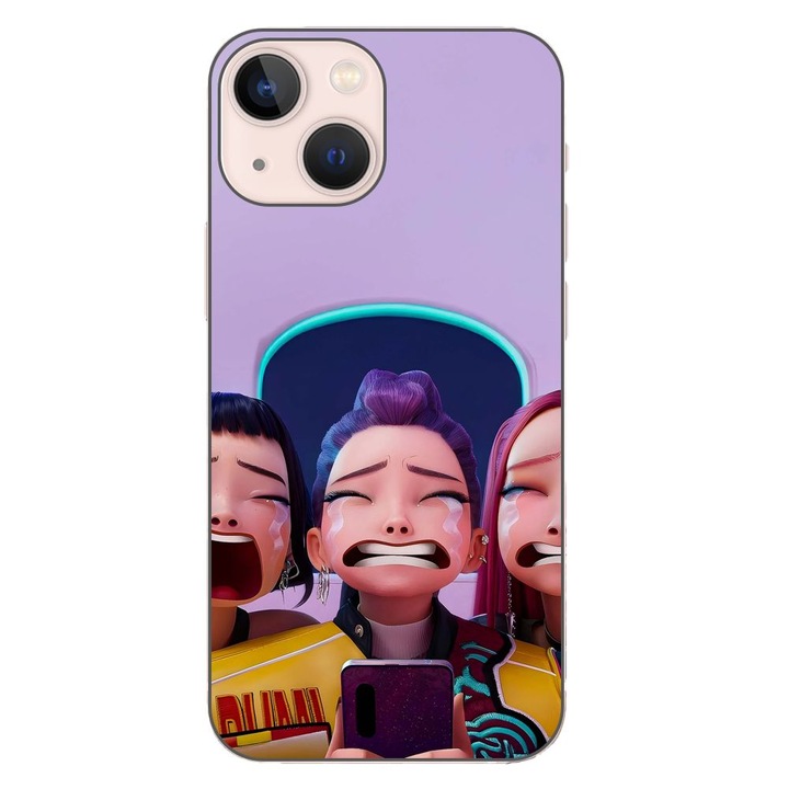 Husa compatibila cu Apple iPhone 13 Mini Silicon Gel Tpu Model KPop Demon Hunters Crying Girls