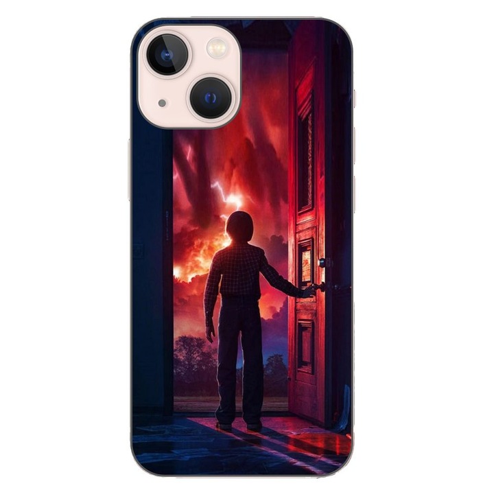 Husa compatibila cu Apple iPhone 13 Mini Silicon Gel Tpu Model Stranger Things Door to Hell