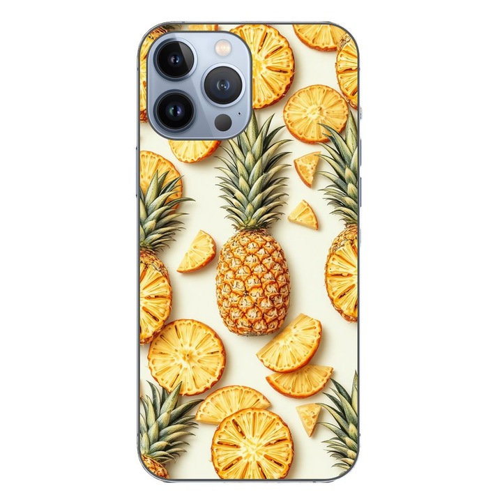 Husa compatibila cu Apple iPhone 13 Pro Max Silicon Gel Tpu Model Juicy Pineapple