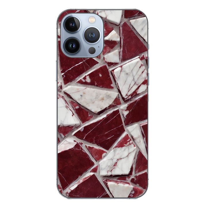 Husa compatibila cu Apple iPhone 13 Pro Max Silicon Gel Tpu Model Broken Glass Red Blood
