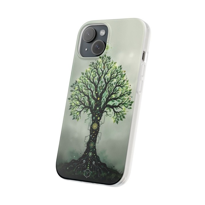 Husa compatibila cu Apple iPhone 13 Pro Max Silicon Gel Tpu Model Mystical Tree