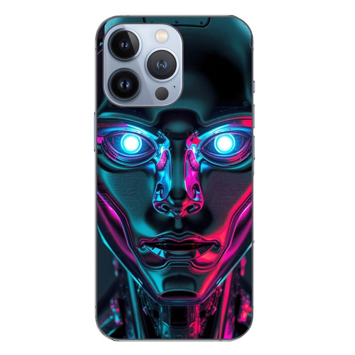 Husa compatibila cu Apple iPhone 13 Pro Silicon Gel Tpu Model Chrome Humanoid