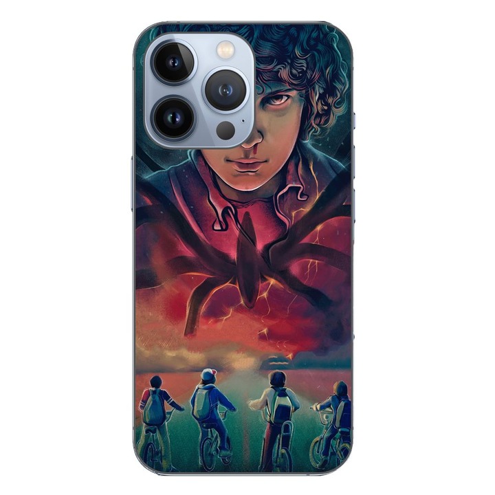 Husa compatibila cu Apple iPhone 13 Pro Silicon Gel Tpu Model Stranger Things Cartoon