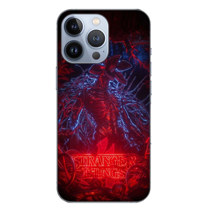 Husa compatibila cu Apple iPhone 13 Pro Silicon Gel Tpu Model Stranger Things Demogorgon