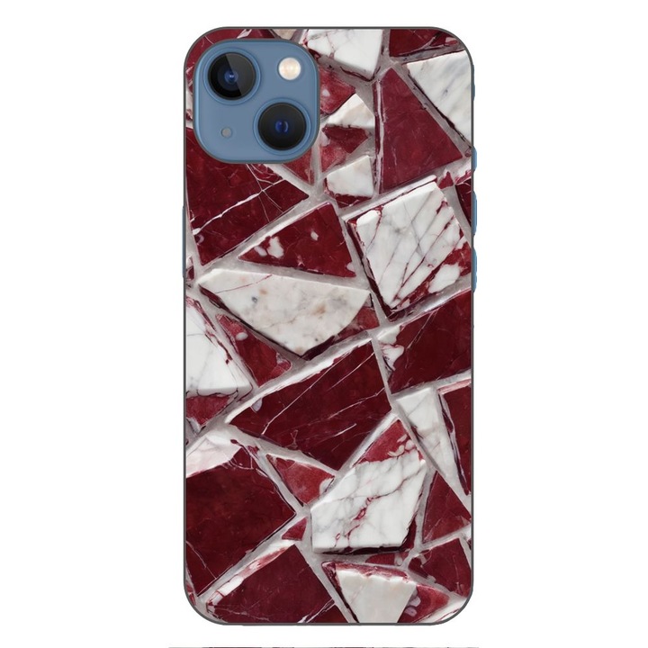 Husa compatibila cu Apple iPhone 13 Silicon Gel Tpu Model Broken Glass Red Blood