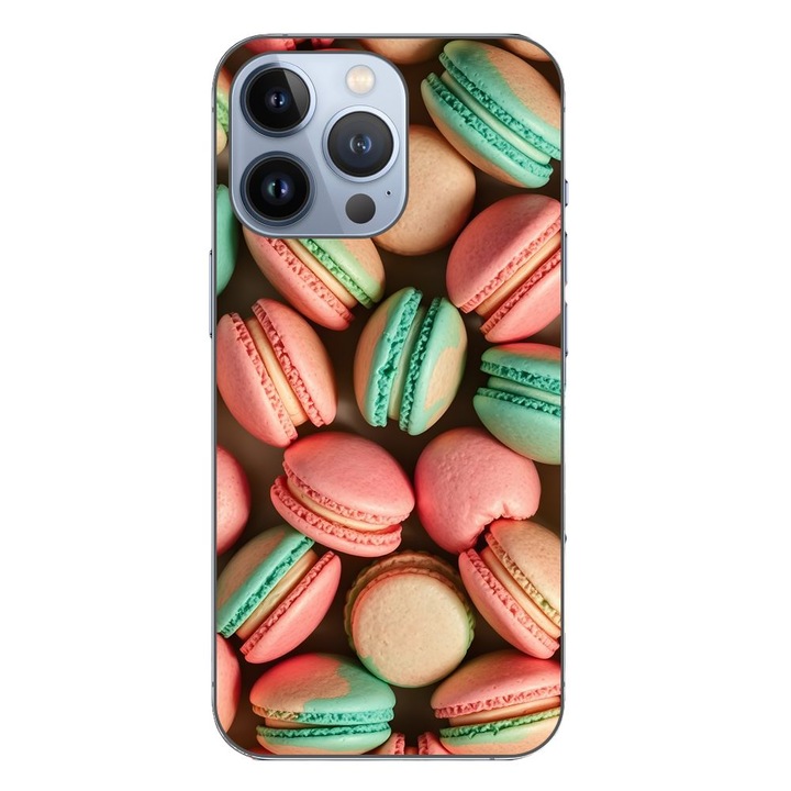 Husa compatibila cu Apple iPhone 13 Pro Silicon Gel Tpu Model Tasty Macarons