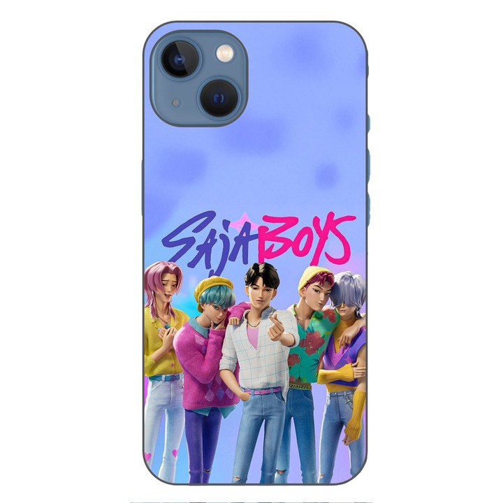Husa compatibila cu Apple iPhone 13 Silicon Gel Tpu Model KPop Demon Hunters Saja Boys