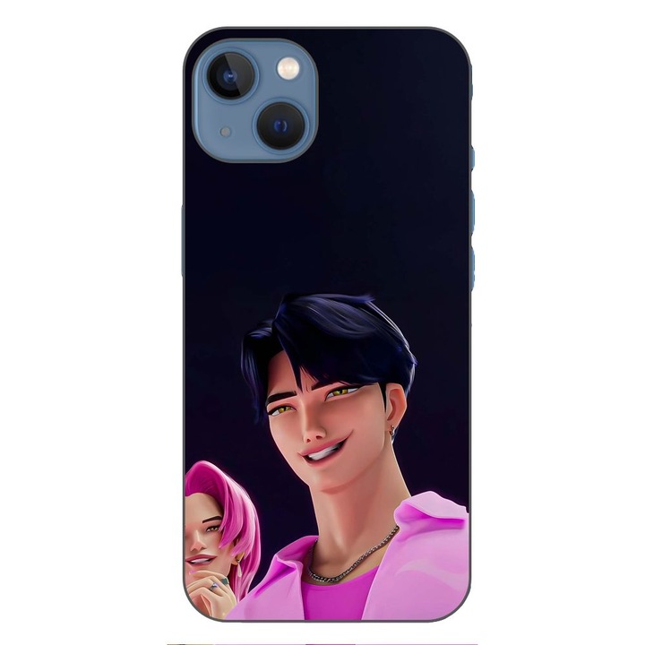 Husa compatibila cu Apple iPhone 13 Silicon Gel Tpu Model KPop Demon Hunters Saja Cool