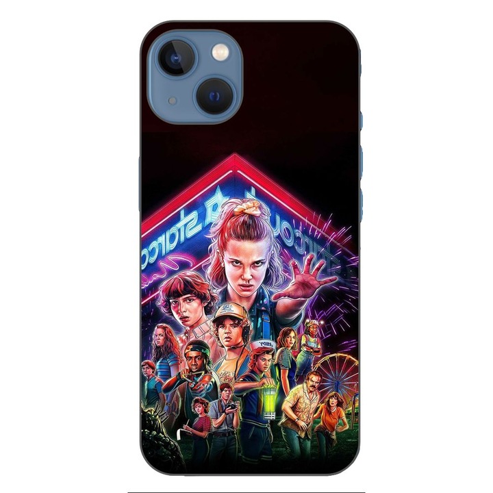 Husa compatibila cu Apple iPhone 13 Silicon Gel Tpu Model Stranger Things All Team