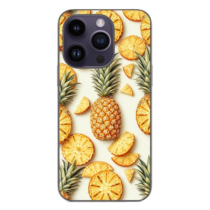 Husa compatibila cu Apple iPhone 14 Pro Silicon Gel Tpu Model Juicy Pineapple