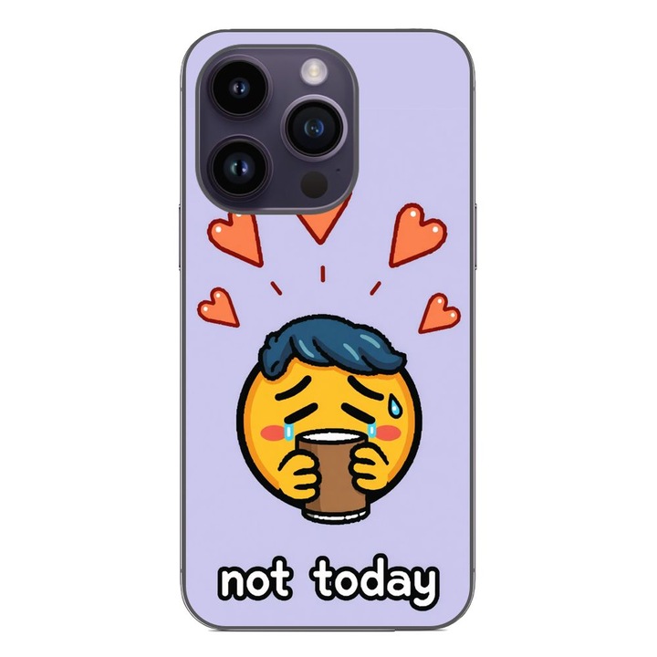 Husa compatibila cu Apple iPhone 15 Pro Silicon Gel Tpu Model Not Today