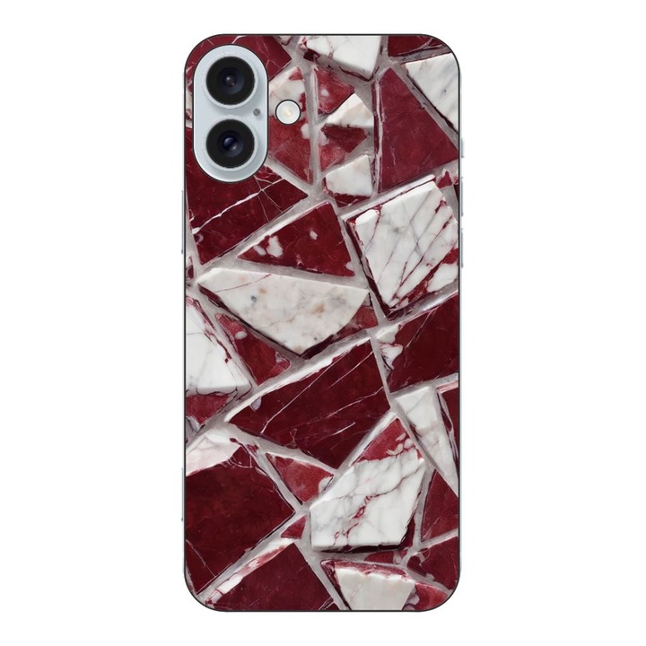 Husa compatibila cu Apple iPhone 16 Plus Silicon Gel Tpu Model Broken Glass Red Blood