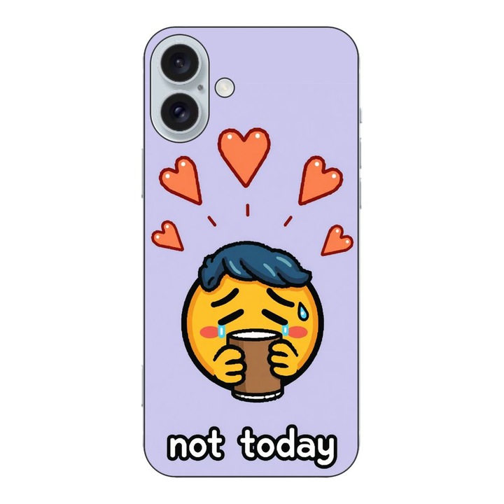 Husa compatibila cu Apple iPhone 16 Plus Silicon Gel Tpu Model Not Today