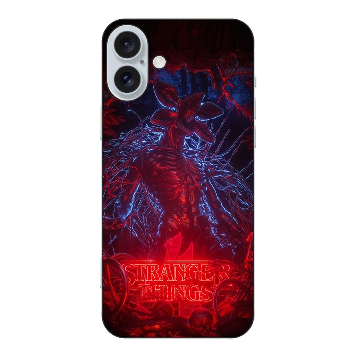 Husa compatibila cu Apple iPhone 16 Plus Silicon Gel Tpu Model Stranger Things Demogorgon