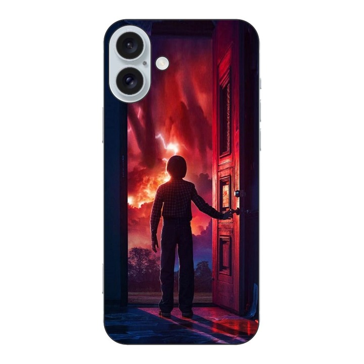 Husa compatibila cu Apple iPhone 16 Plus Silicon Gel Tpu Model Stranger Things Door to Hell