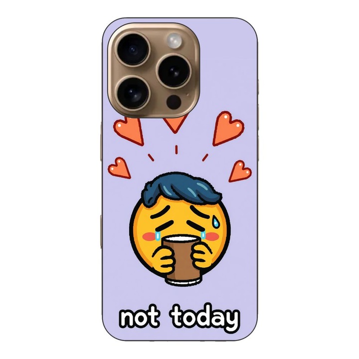 Husa compatibila cu Apple iPhone 16 Pro Silicon Gel Tpu Model Not Today