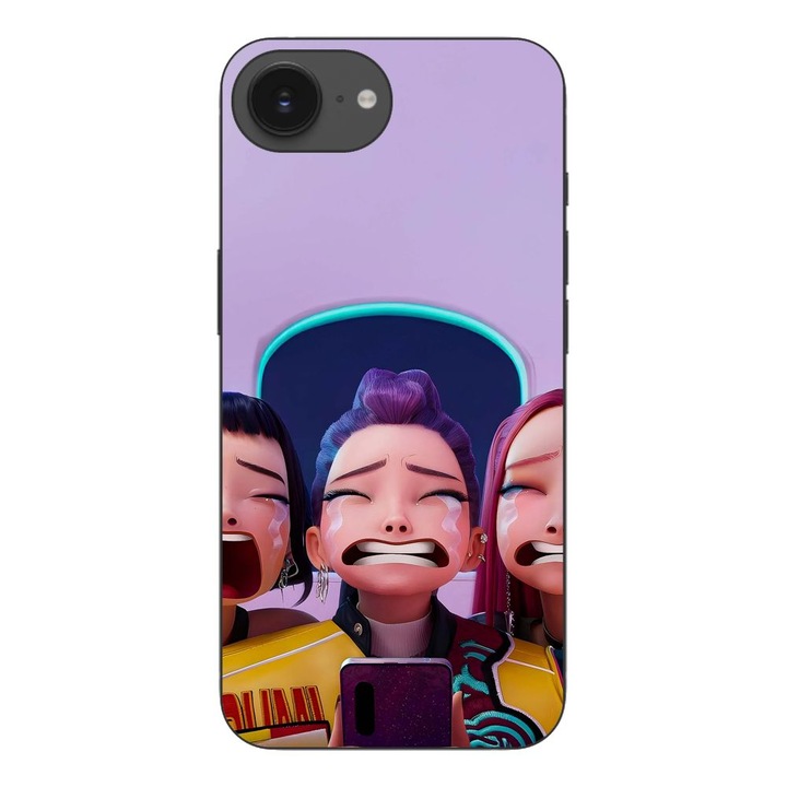 Husa compatibila cu Apple iPhone 16e Silicon Gel Tpu Model KPop Demon Hunters Crying Girls